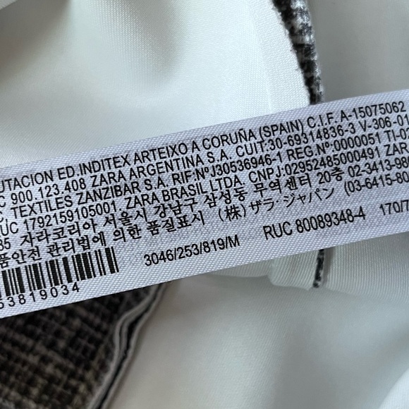 Zara CHECK FAUX SUEDE LEGGINGS - Picture 8 of 8